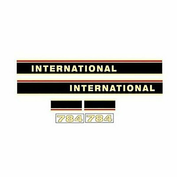 Aftermarket Tractor Hood Decal Set Fits International 784 I312H